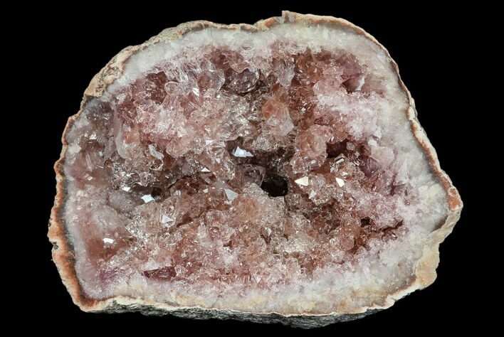 Lustrous, Pink Amethyst Geode Section - Argentina #113319